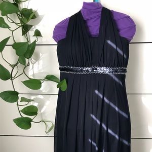 Navy Backless Dress